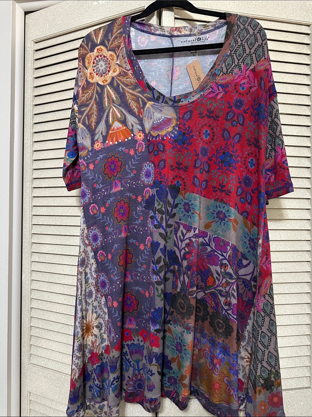NATURAL LIFE Multi-Color Boho Floral Swing Dress - Picture 4 of 8